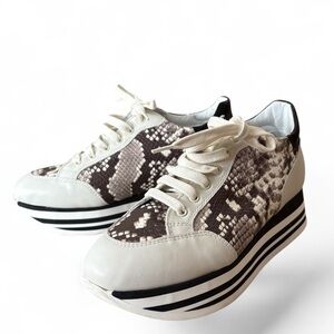 Madeleine snake-print platform sneakers